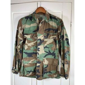 Army Coat XS Green Hot Weather‎ Camouflage Woodland Tactical Combat Jacket READ